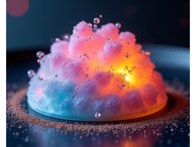 星雲をイメージしたデザートのクローズアップ